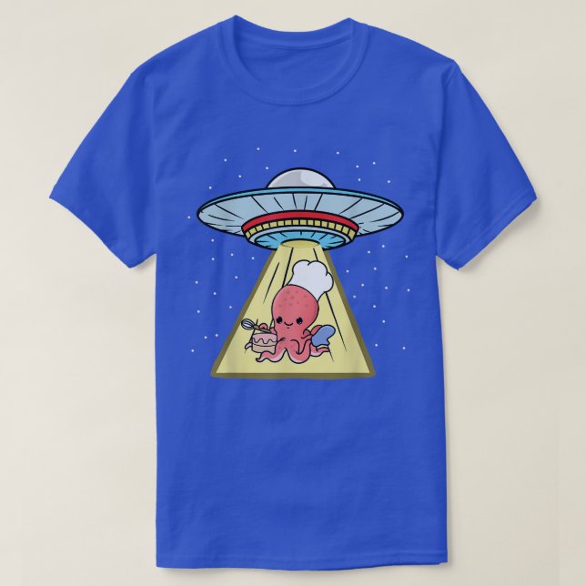 Ufo Abduction Octopus Baking 2742 T-Shirt (Design Front)