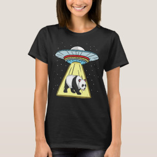 Ufo Abduction Panda Asian Animal T-Shirt