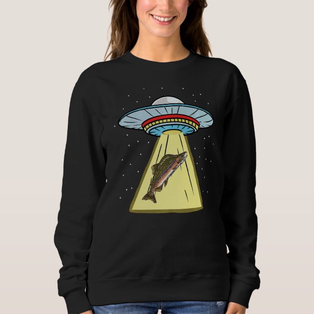 Ufo Abduction Salmon Sweatshirt (Front)