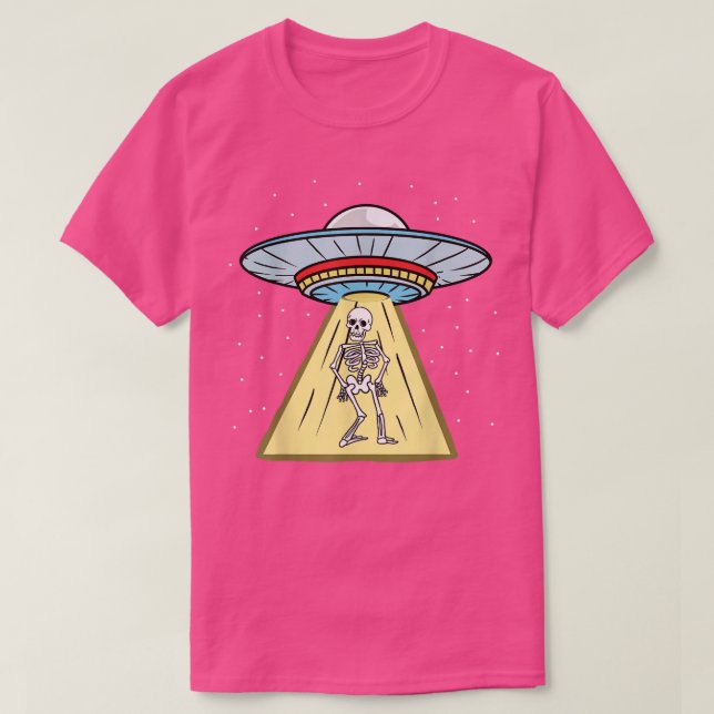 Ufo Abduction Skeleton Chiropractor T-Shirt (Design Front)