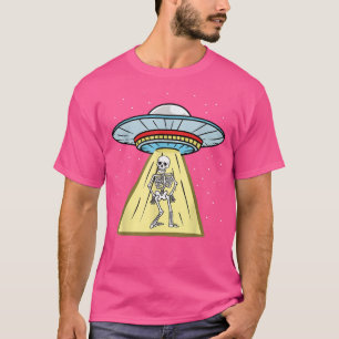 Ufo Abduction Skeleton Chiropractor T-Shirt