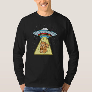 Ufo Abduction Squirrel Forest Animal 1 T-Shirt