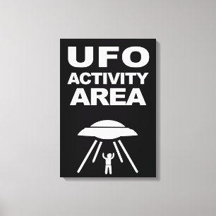UFO activity area, geeky design Canvas Print