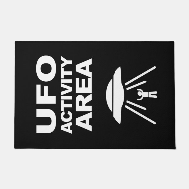 UFO activity area, geeky design Doormat (Front)