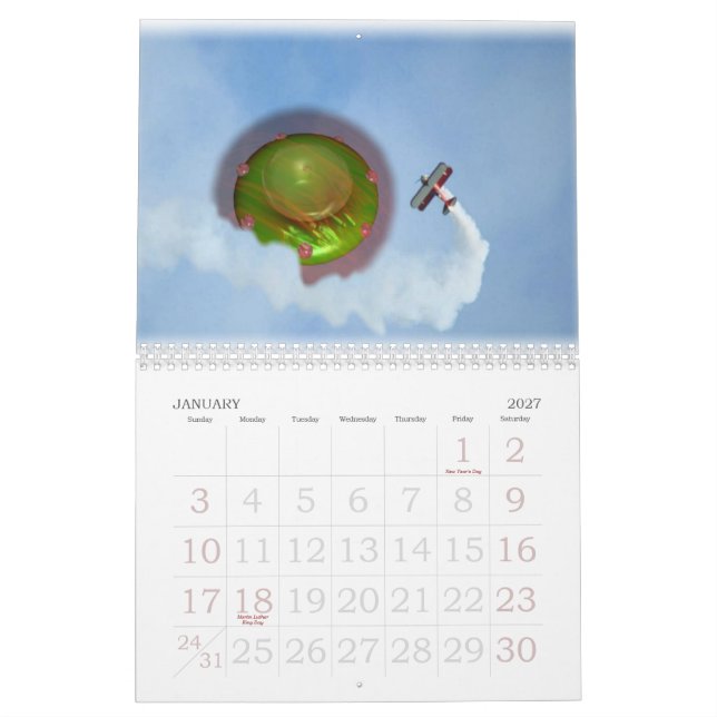 UFO Air show over Los Gatos Calendar (Jan 2027)