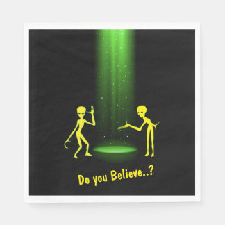 UFO Alien Abduction 👽 Do You Believe? Napkin