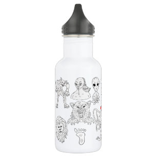 UFO, Alien, Bigfoot, Mothman, Dogman, Cryptids 532 Ml Water Bottle
