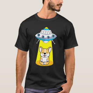 Ufo Alien Capturing Corgi For Corgi T-Shirt