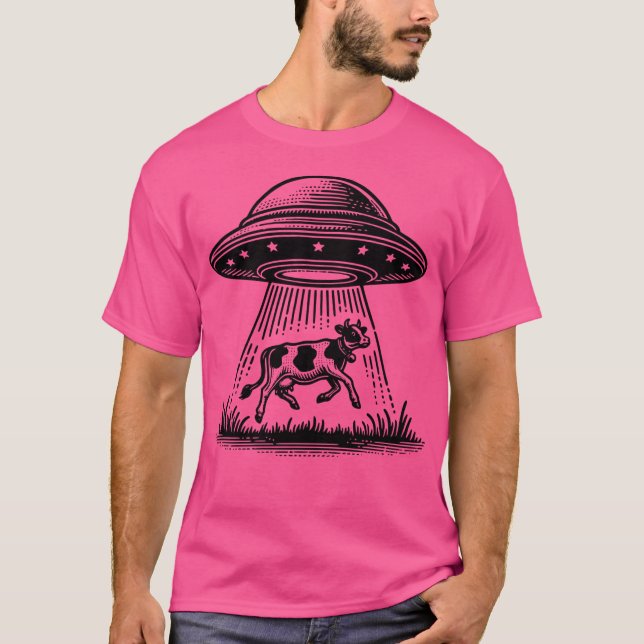 Ufo Alien Cow Abduction T-Shirt (Front)