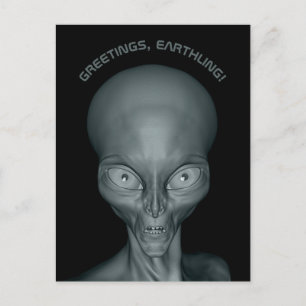 UFO Alien custom postcard