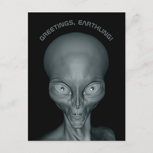 UFO Alien custom postcard (Front)