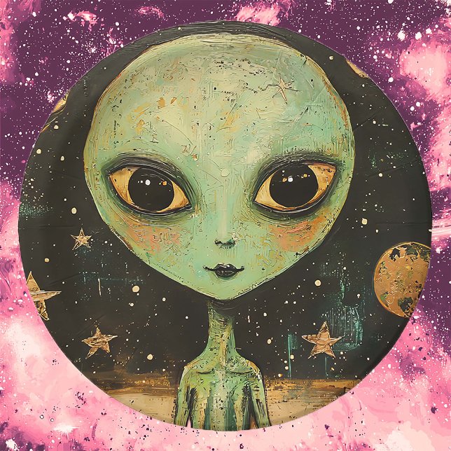 UFO Alien Paper Plate (Creator Uploaded)