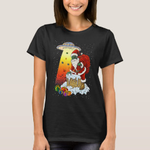 Ufo Alien Santa Present T-Shirt