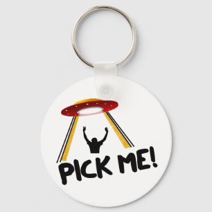 UFO Alien Ship - Pick Me! Key Ring