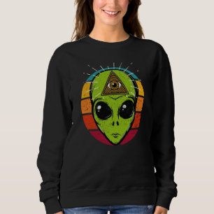 UFO Alien Space Illuminati Occult Masonic All Seei Sweatshirt