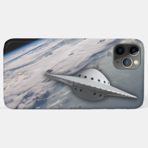 UFO Alien Spacecraft in Outer Space Case-Mate iPhone Case