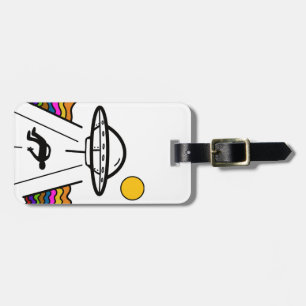 UFO alien spaceship abductee Luggage Tag