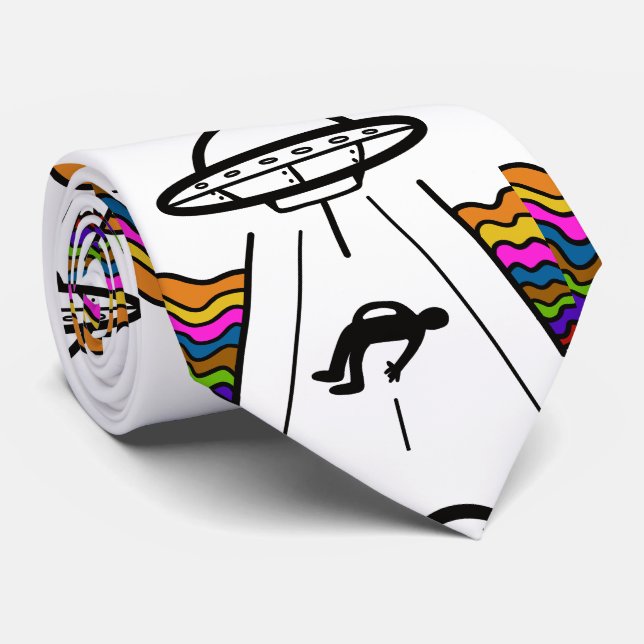 UFO alien spaceship abductee  Tie (Rolled)