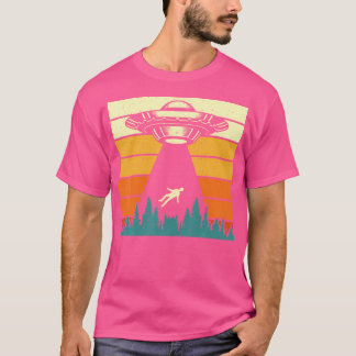 Ufo Alien Sunset Vintage Retro T-Shirt