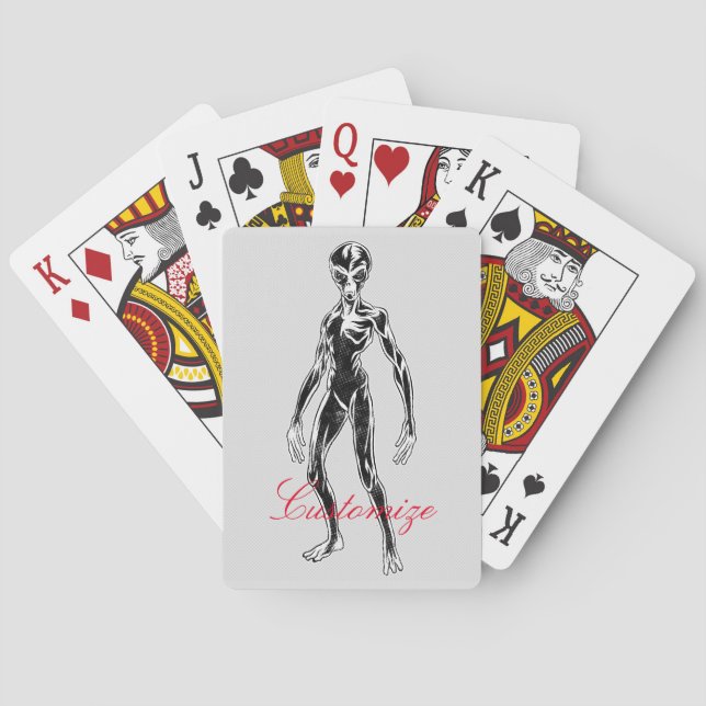 UFO Alien Thunder_Cove Playing Cards (Back)