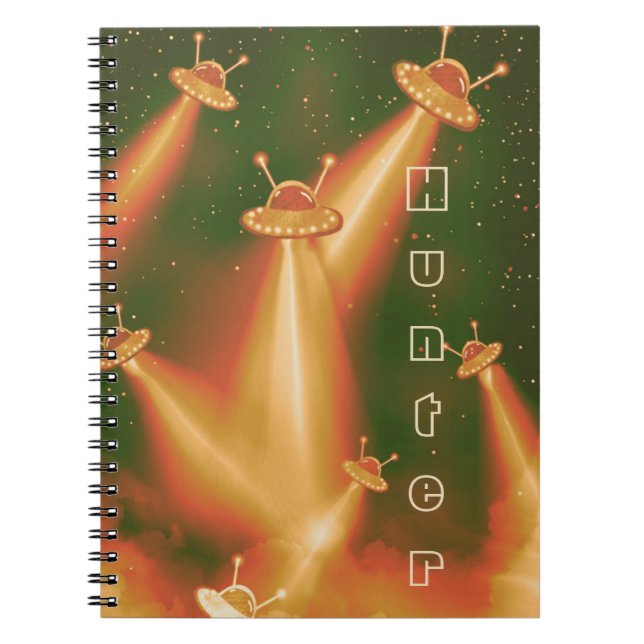 UFO Attack on Uranus - Funny Sci-Fi Notebook (Front)