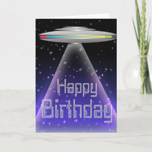 UFO Birthday Card