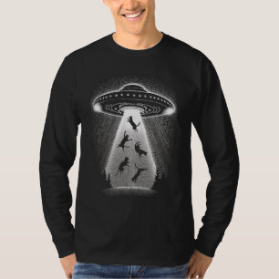 UFO Captures Kitty Cats The Only Intelligent Earth T-Shirt
