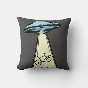 Ufo Cargobike, cycle, wheel, aliens Cushion