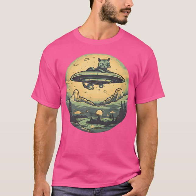Ufo Cat At Wilderness T-Shirt (Front)