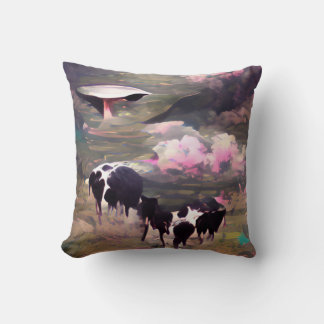 UFO Cow Abduction Cushion