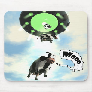 UFO Cow Abduction Mousepad