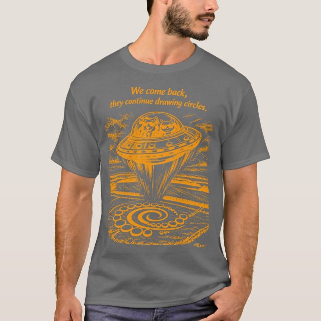 UFO CROP CIRCLES  T-Shirt (Front)