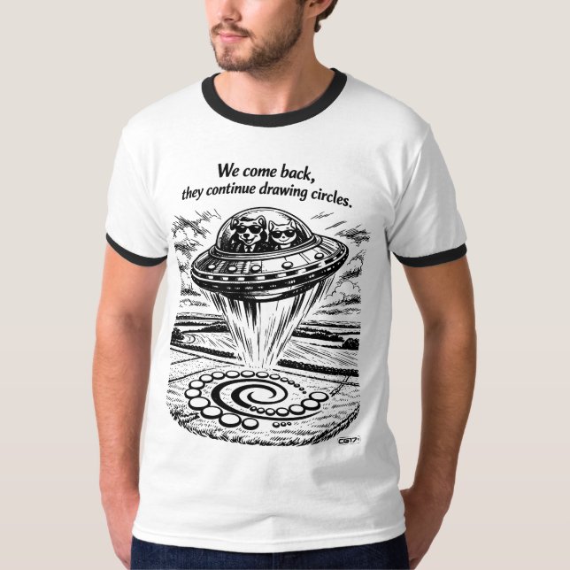 UFO CROP CIRCLES T-Shirt (Front)