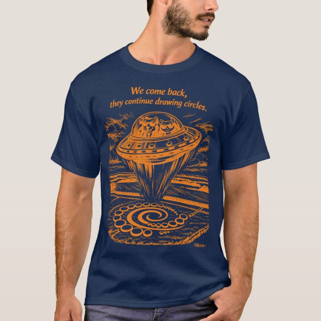 UFO CROP CIRCLES  T-Shirt (Front)