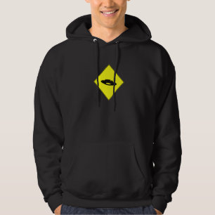 Ufo Crossing Cool Alien Cryptid Flying Saucer Hoodie