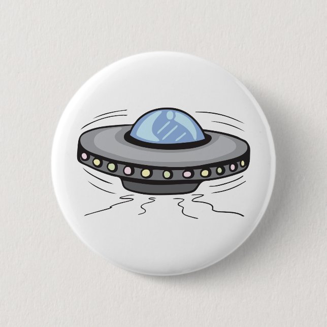 UFO!  Customisable! 6 Cm Round Badge (Front)