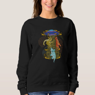 Ufo Dinosaur Alien Abduction Sweatshirt