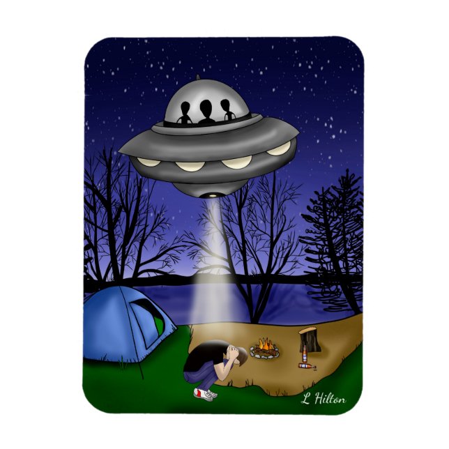 UFO Extraterrestrial Abduction Alien Magnet (Vertical)