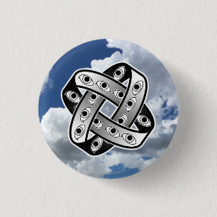UFO Ezekiel's Wheel 3 Cm Round Badge