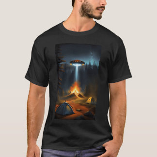 UFO fire Camping friends T-Shirt