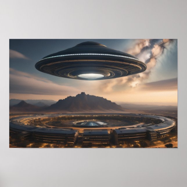 UFO flying saucer Poster (Front)