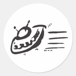 UFO - Flying Saucer - Spaceship Classic Round Sticker