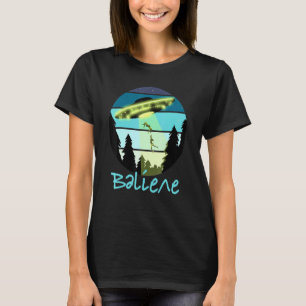 Ufo Flying Saucer Vintage Sunset Abduction Believe T-Shirt