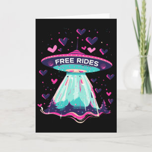 Ufo Free Rides Hearts Love Be My Valentine Mountai Card