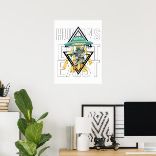UFO Galaxy Humans don't exist Poster