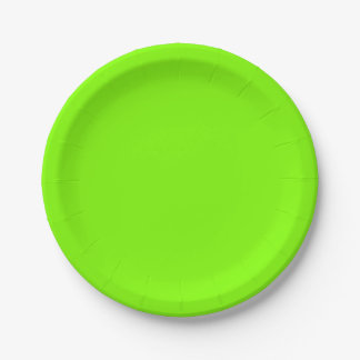 UFO Green Paper Plate