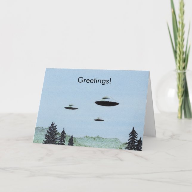 UFO Greetings Card (Front)