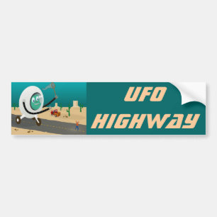 UFO Highway bumper sticker