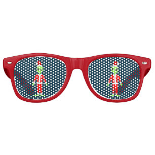 UFO Ho Ho Father Christmas alien Retro Sunglasses
