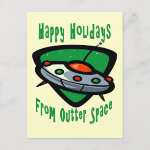 UFO HOLIDAY POSTCARD